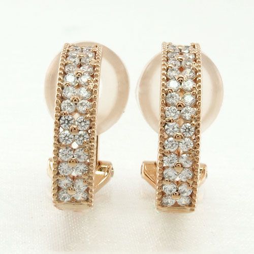 【最終】Riccoricco ミルウチ　ダイヤモンドピアス　K18WG RiccoRicco ミルウチ 透かし ダイヤモンドピアス K18WG