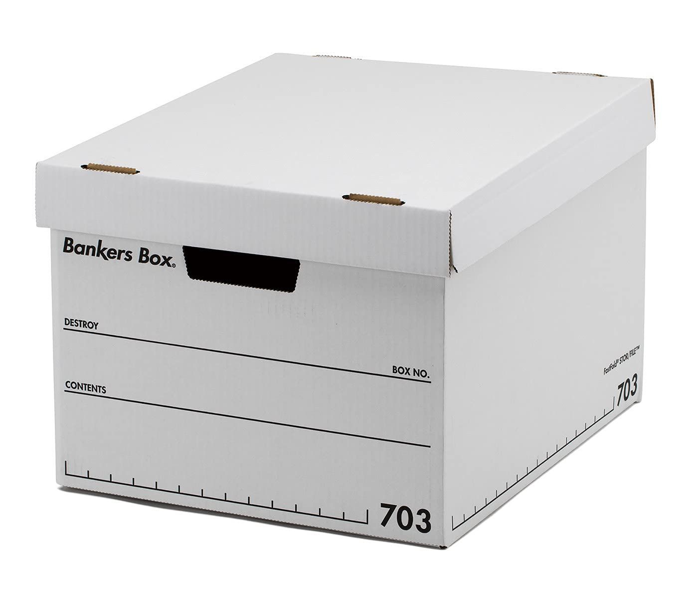 新着商品 白|黒 3個1セット 703S 収納ボックス Mサイズ バンカーズボックス ふた式 フェローズ 1005901