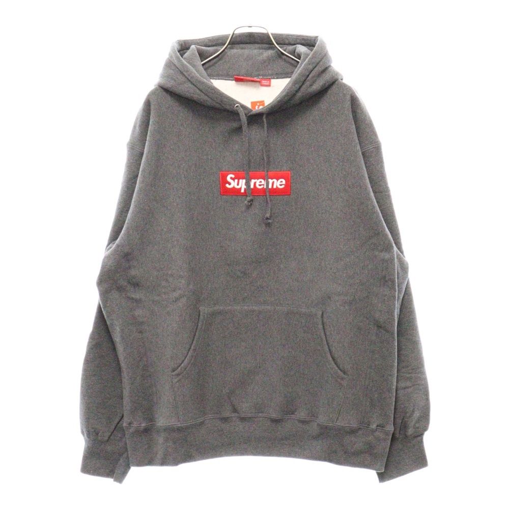 SUPREME (シュプリーム) 21AW BOX LOGO HOODED SWEATSHIRT ボックス ロゴ フーデッド スウェット シャツ プルオーバーパーカー チャコールグレー