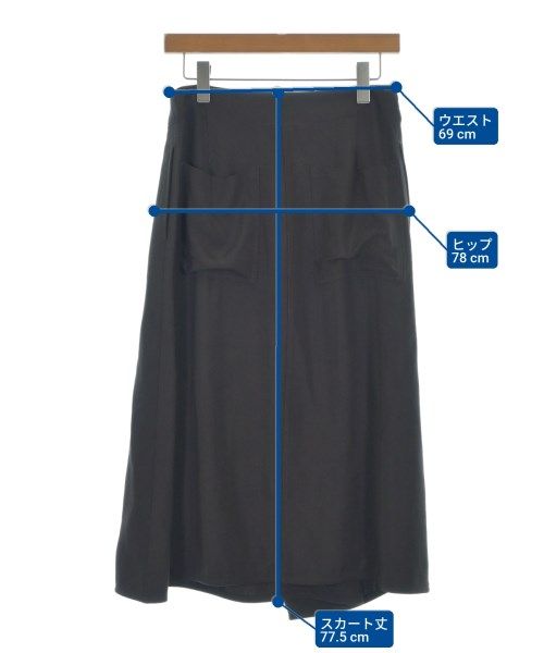 美品 21aw rokh ロク ミディ デニム スカート ウォッシュ クラッシュ  