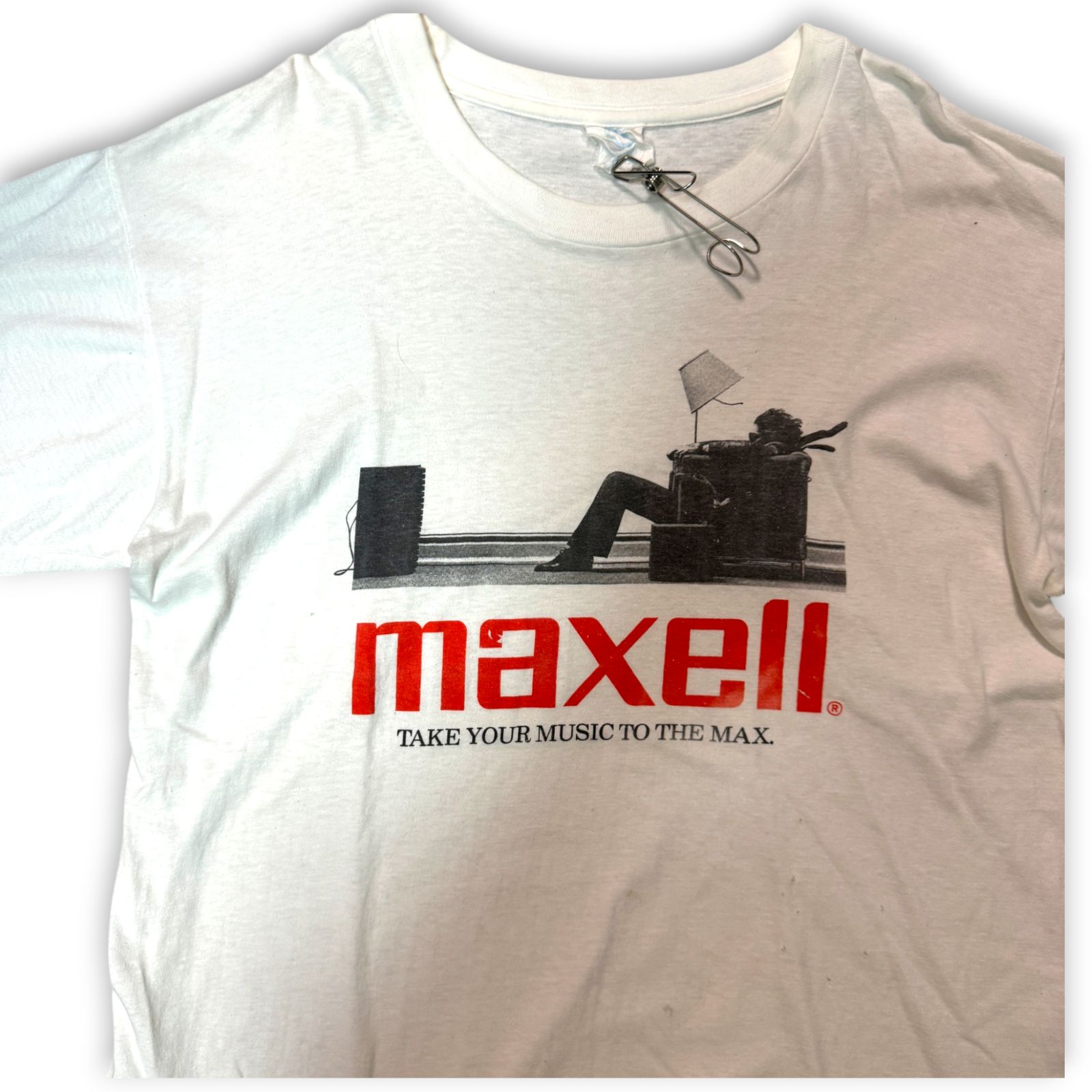 90s maxell マクセル Tシャツ XLサイズ 企業Tシャツ アドバタイジング 