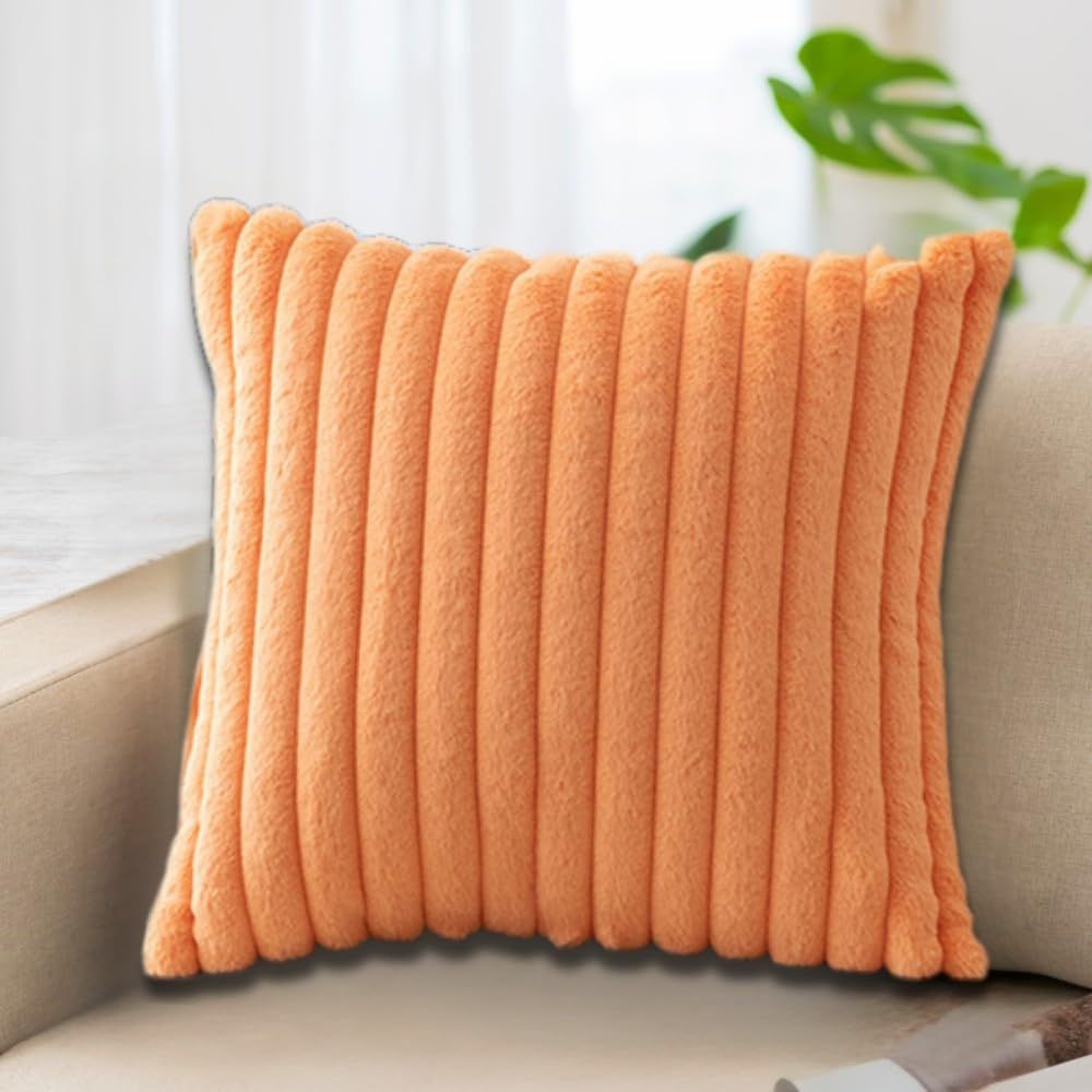 北欧 ふわもこクッションカバー : TUKUMO おしゃれ 可愛い クッションカバー TUKUMO（つくも） ファー 45×45cm ふんわりもこもこ リネン調 丈夫 韓国 mofua うっとり