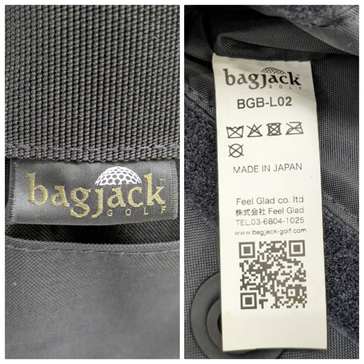 BAGJACK バッグジャック GOLF BGB-L02 Course Tote Bag ナイロン ブラック コブラバックル トートバッグ