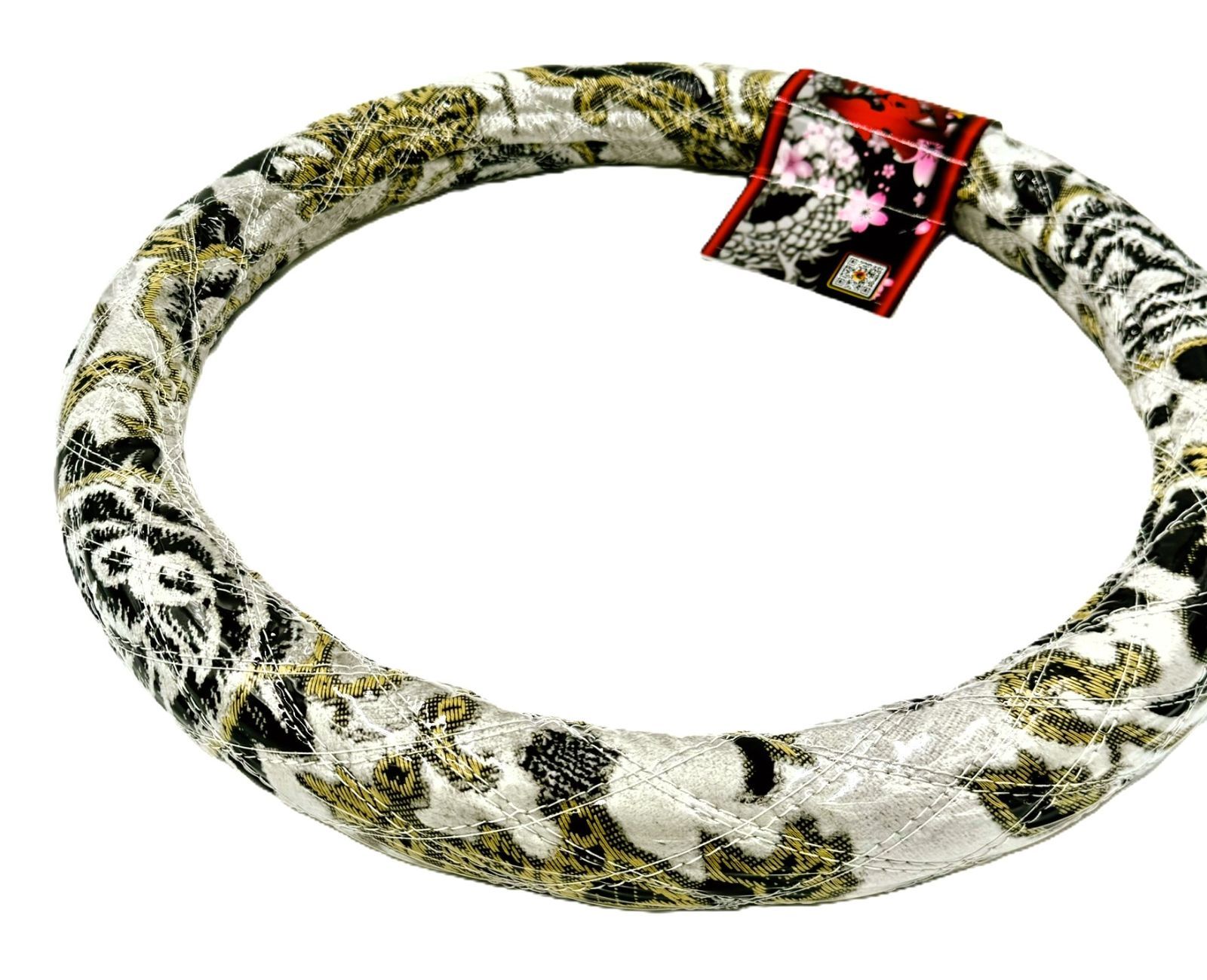 絆オリジナル ビニール付金華山ダブルステッチハンドルカバー ゴージャスな仕上がり♪ モンブランローズ白