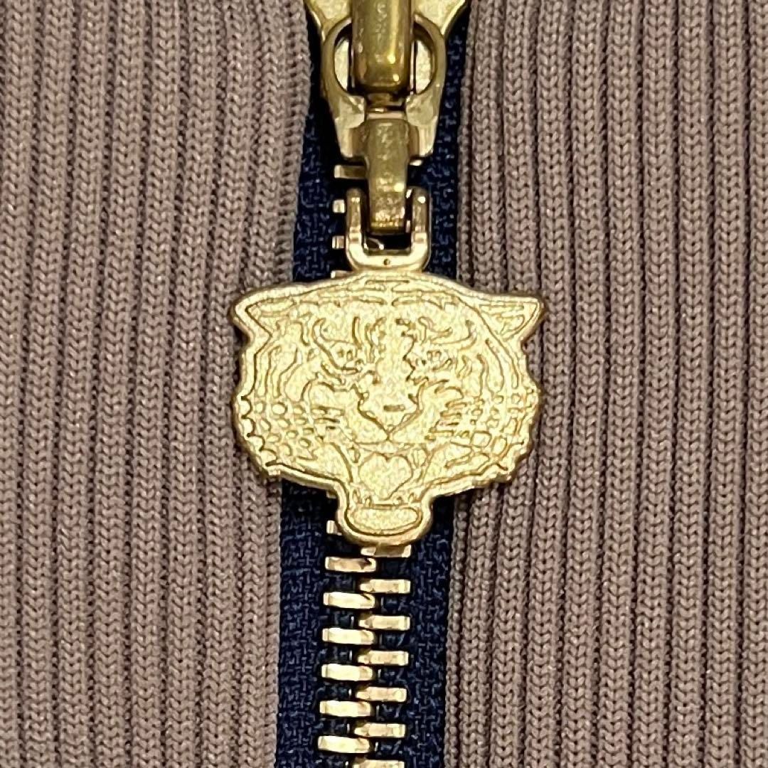 オニツカタイガー トラックジャケット 金ジップ 小紋柄 90s オニツカタイガー トラックジャケット ジャージ ジップ