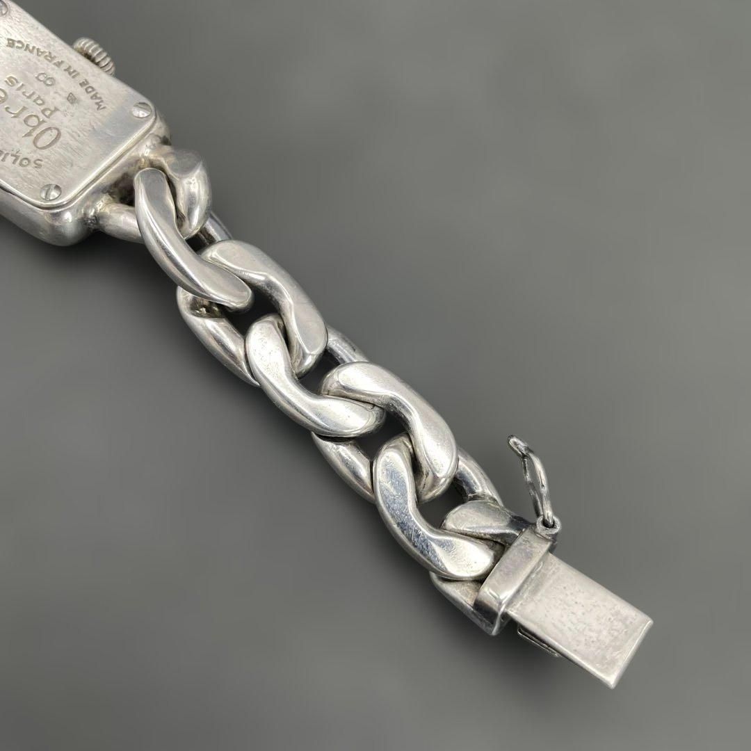Obrey SOLID SILVER 純銀 チェーンブレスレットウォッチ オブレイ