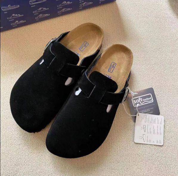 BIRKENSTOCK ビルケンシュトック Boston ボストンスエードサンダル Black ブラック レディース 靴 サンダル