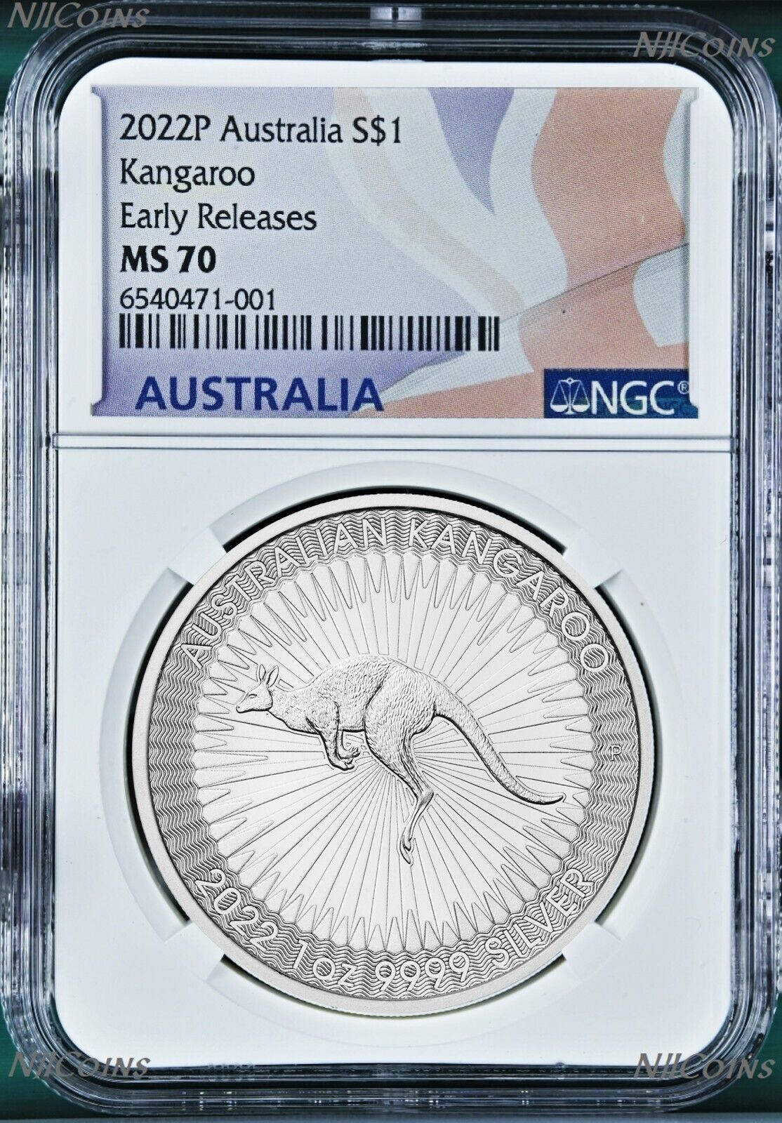 2025 P Atralia Silver Kangaroo NGC MS 70 $1 1 oz Coin FLAG ER Label PERFECT
