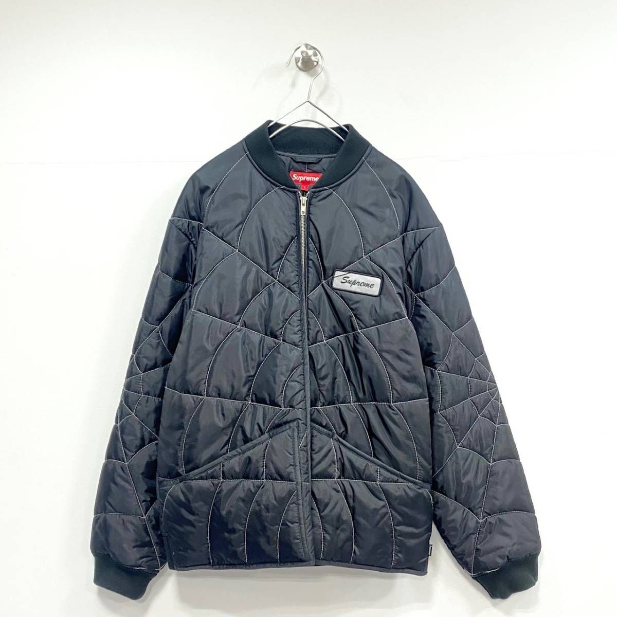 希少 Supreme 19AW Spider Web Quilted Work Jacket スパイダーウェブ キルト ワークジャケット ブルゾン  シュプリーム