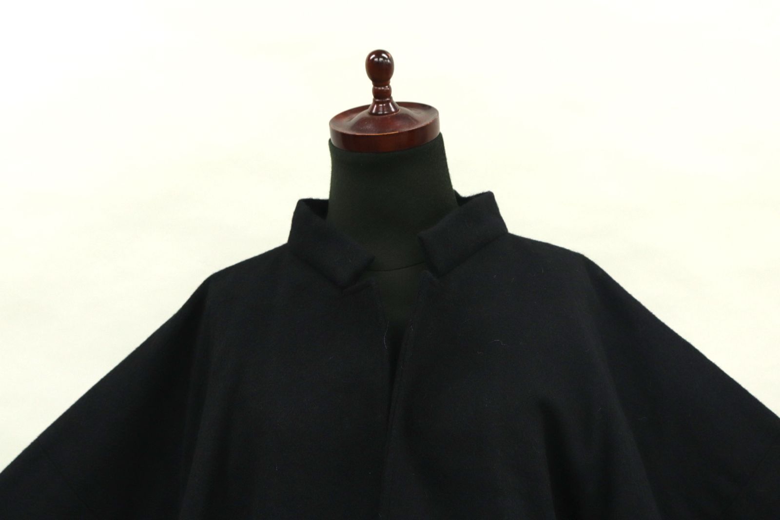 eha3305 メンズ 日本製 ウール スタンドカラー 角袖 和装用 ロングコート