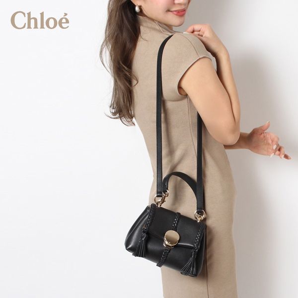 24春夏新作 クロエ Chloe  PENELOPE ミニソフト ショルダーバッグ【001 BLACK】 CHC23AS575K15  001/【2024SS】l-bag