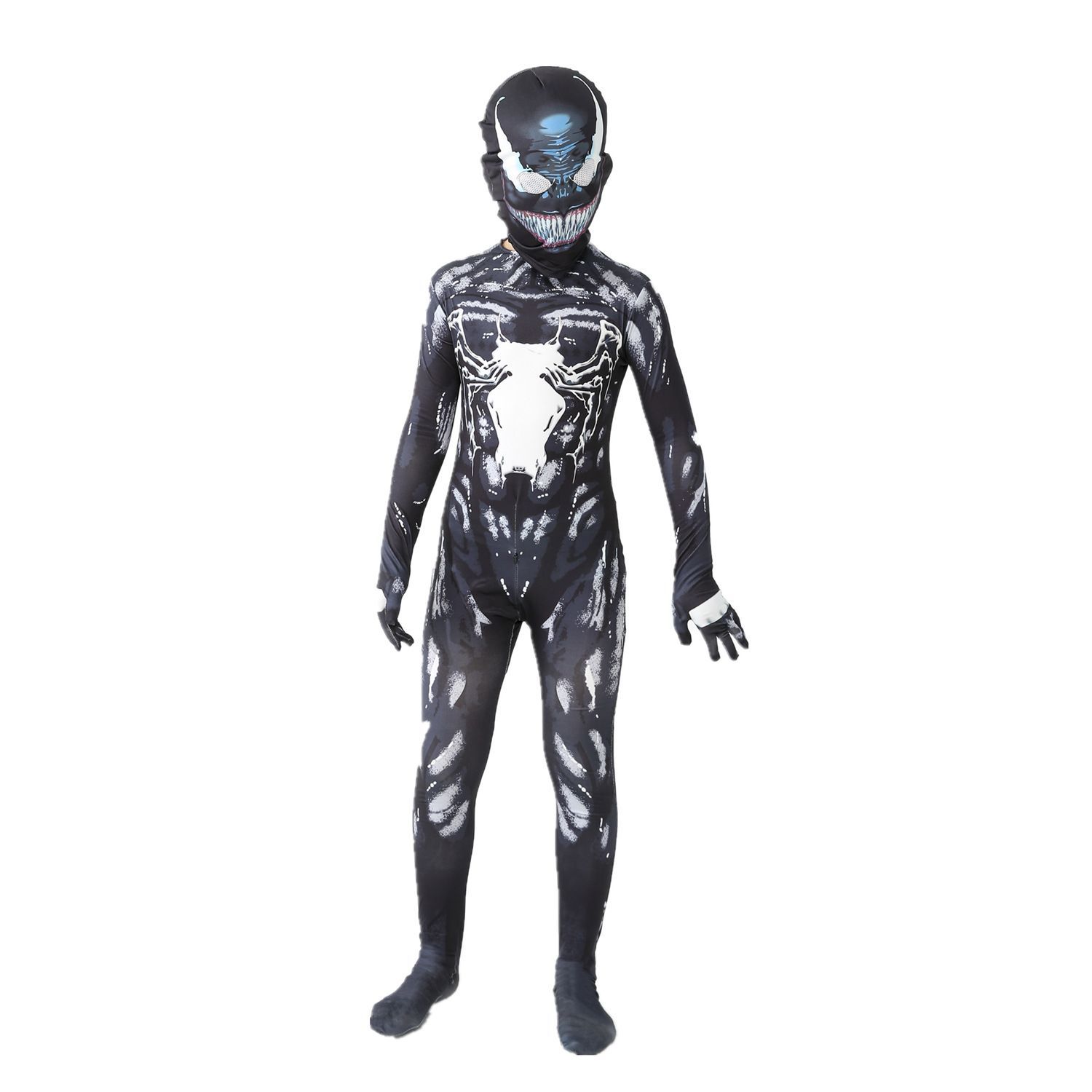 ヴェノムコスプレ黒　スパイダーマンコスプレ　子供から大人まで全身タイツ コスプレ衣装 ハロウィン コスチューム アニメ 変装 仮装 キッズコスチュームCosplay 文化祭 学園祭 撮影用 イベント 誕生日 プレゼント