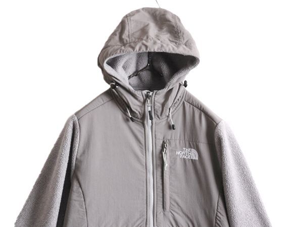 THE NORTH FACE - ノースフェイス フード付き デナリ ジャケット レディース M / 古着 The North Face フリース ブルゾン パーカー ジャンパー 2トーン 灰 系 THE NORTH FACE ザ ノースフェイス フード付き デナリジャケット