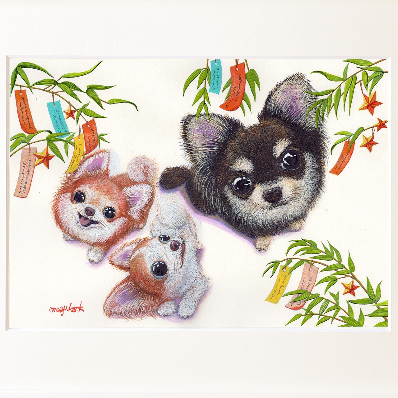 ✨特別価格【原画】『ジョルジュ西へ』（チワワ　パステル画　動物画　風景画） ✨特別価格【原画】『ジョルジュ西へ』（チワワ パステル画 動物画