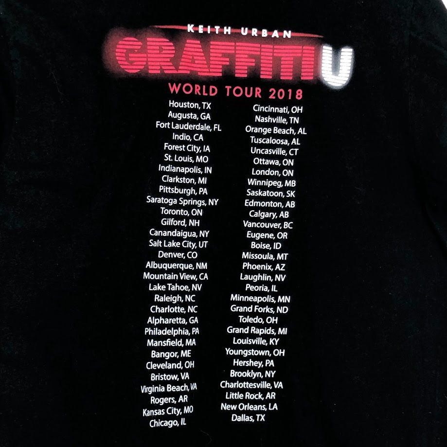 Keith Urban GRAFFITI U WORLD TOUR 2018 キースアーバン T