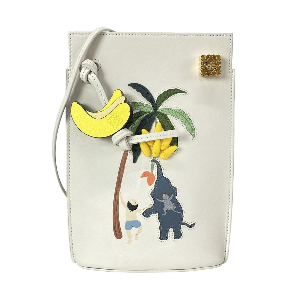 LOEWE(ロエベ) ショルダーバッグ美品 - C643R12X12 白×イエロー LOEWE(ロエベ) ショルダーバッグ美品 - C643R12X12 白×イエロー