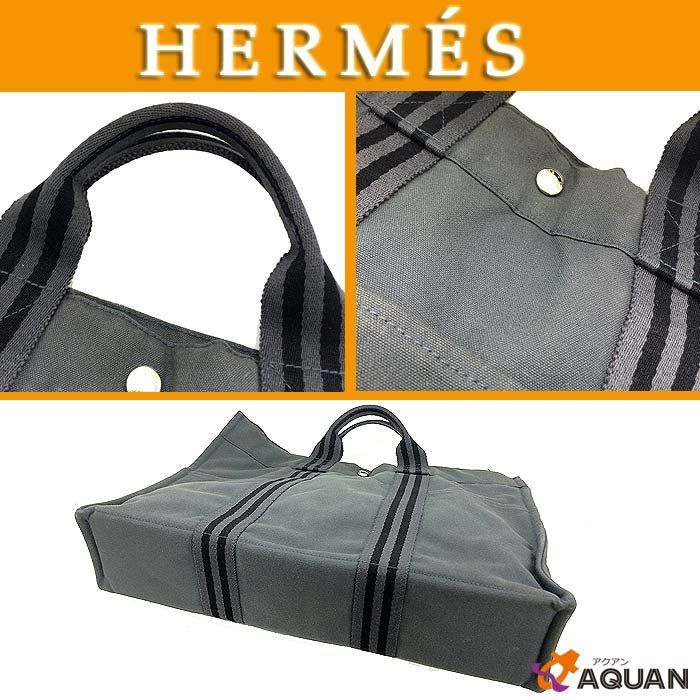 HERMES トートバッグ エルメス フールトゥMM グレー aq8429 - メルカリ