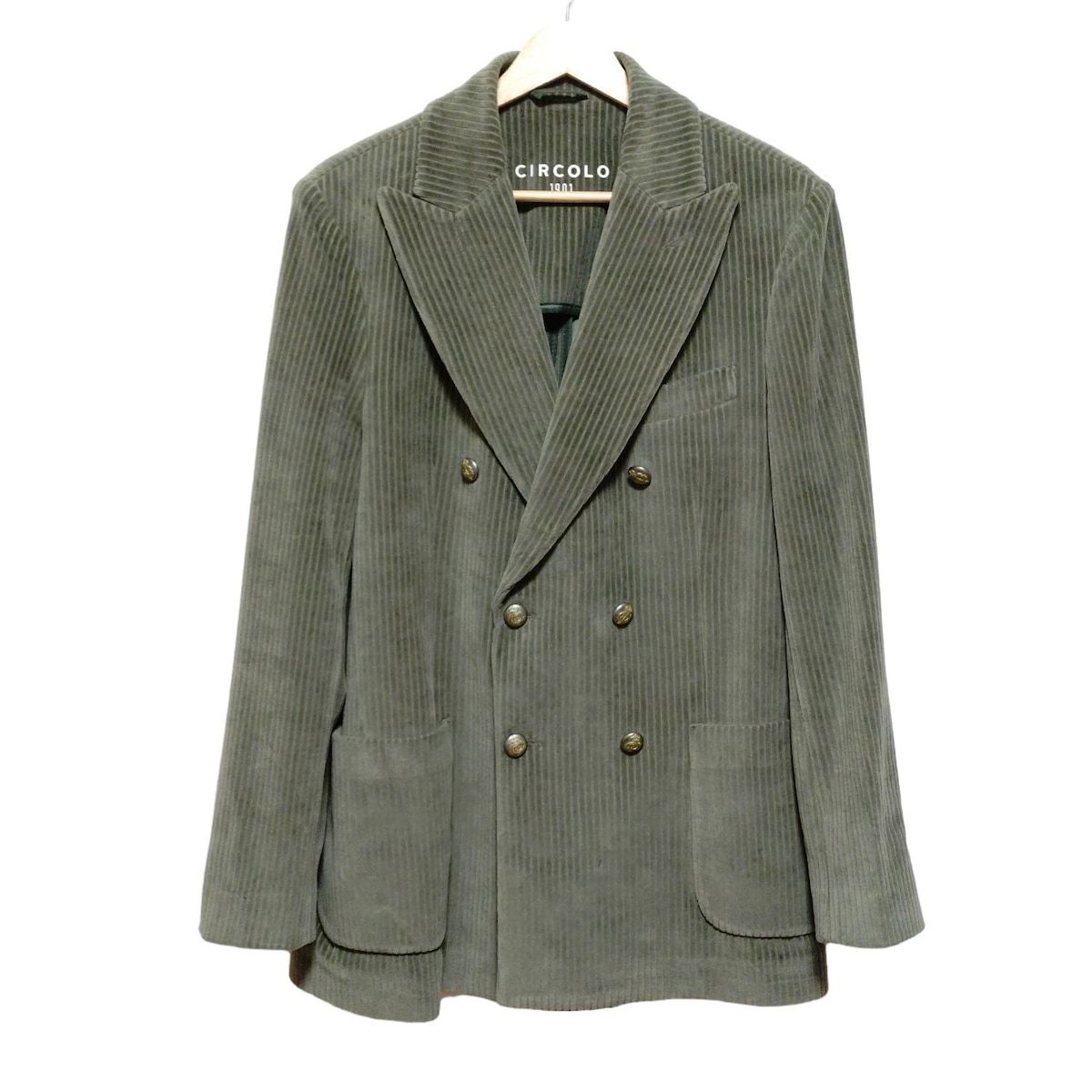 CIRCOLO1901 チルコロ ジャケット サイズ48 XL メンズ - カーキ 長袖|コーデュロイ|ダブル|冬
