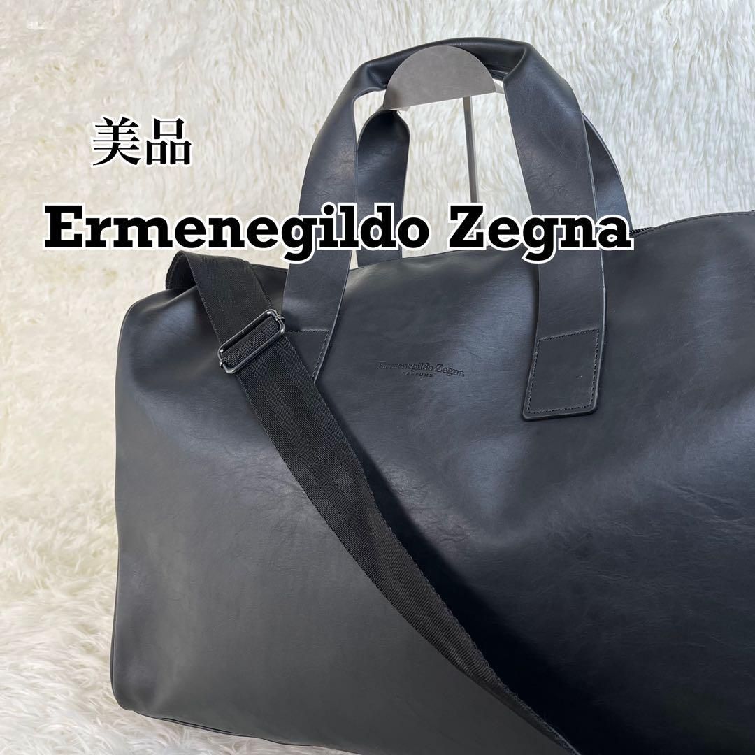 美品　Ermenegildo Zegna 2way ボストンバッグ　レザー 美品 Ermenegildo Zegna 2way ボストンバッグ レザー - メルカリ