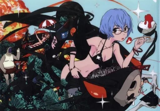 中古】クリアファイル 綾波レイ EVA STOREオリジナルA4クリアファイル