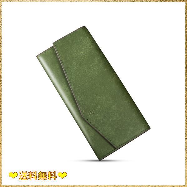 緑青色 [Kawaoto] 財布 メンズ 長財布 プエブロレザー 本革 日本