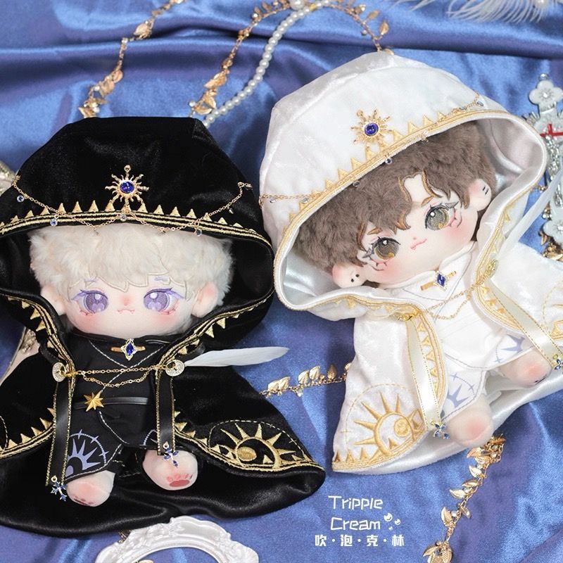 20cm】 ぬい服 かっこいい 魔術師のお洋服 ホワイト 白色