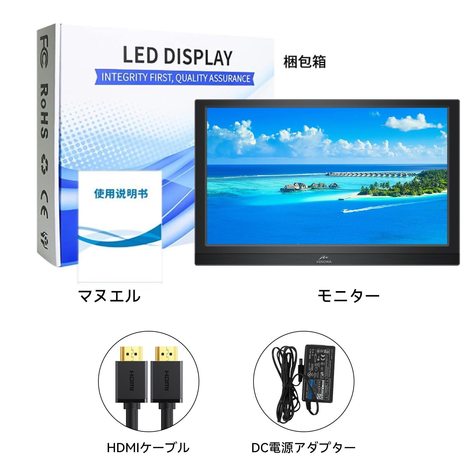 匿名配送】Kenowa ポータブルディスプレイ 1366 x 768 HD 13.3インチ HDMI セカンドスクリーンラップトップモニター  Raspberry Pi PS4 switch Xbox モバイルモニター PC CCTV 監視カメラ Window - メルカリ