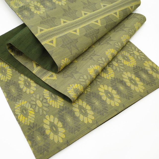 中古】 袋帯 全通 リサイクル 米沢 米澤 佐志め織物 五百機織 いおはた