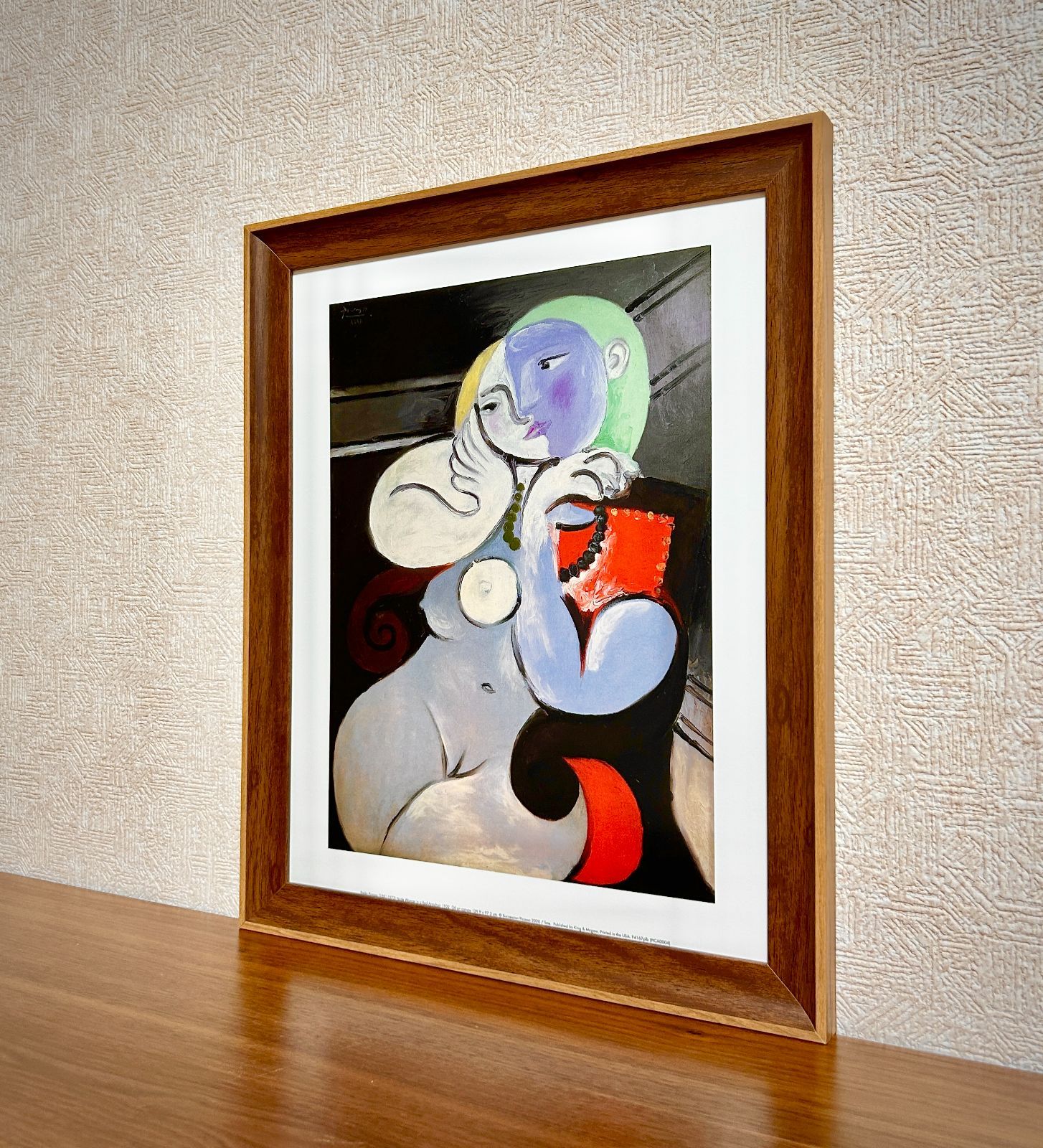 絵画 パブロ・ピカソ「裸婦」8号 油絵・額装・洋画・油彩画 絶版品☆ラスト☆新品☆額縁付アートポスター☆パブロ・ピカソ