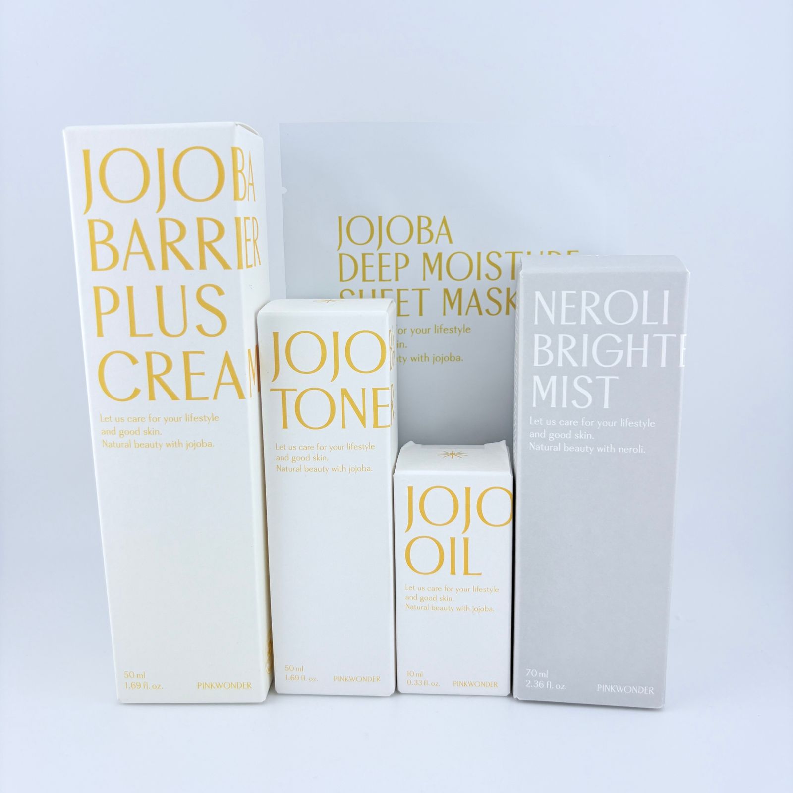 ピンクワンダー JOJOBA 5点セット トナー | フェイスミスト | オイル | クリーム | シートマスク