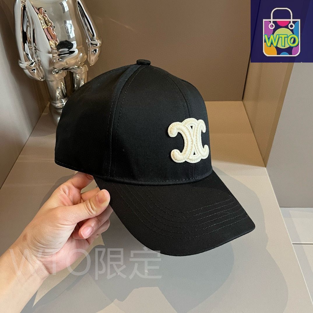 ☆関税込☆CELINE☆(W) Celine Cotton Drill Baseball Cap Black