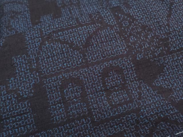 平和屋着物○本場結城玉紬 80亀甲 吉祥文 証紙付き 正絹 逸品 未使用  