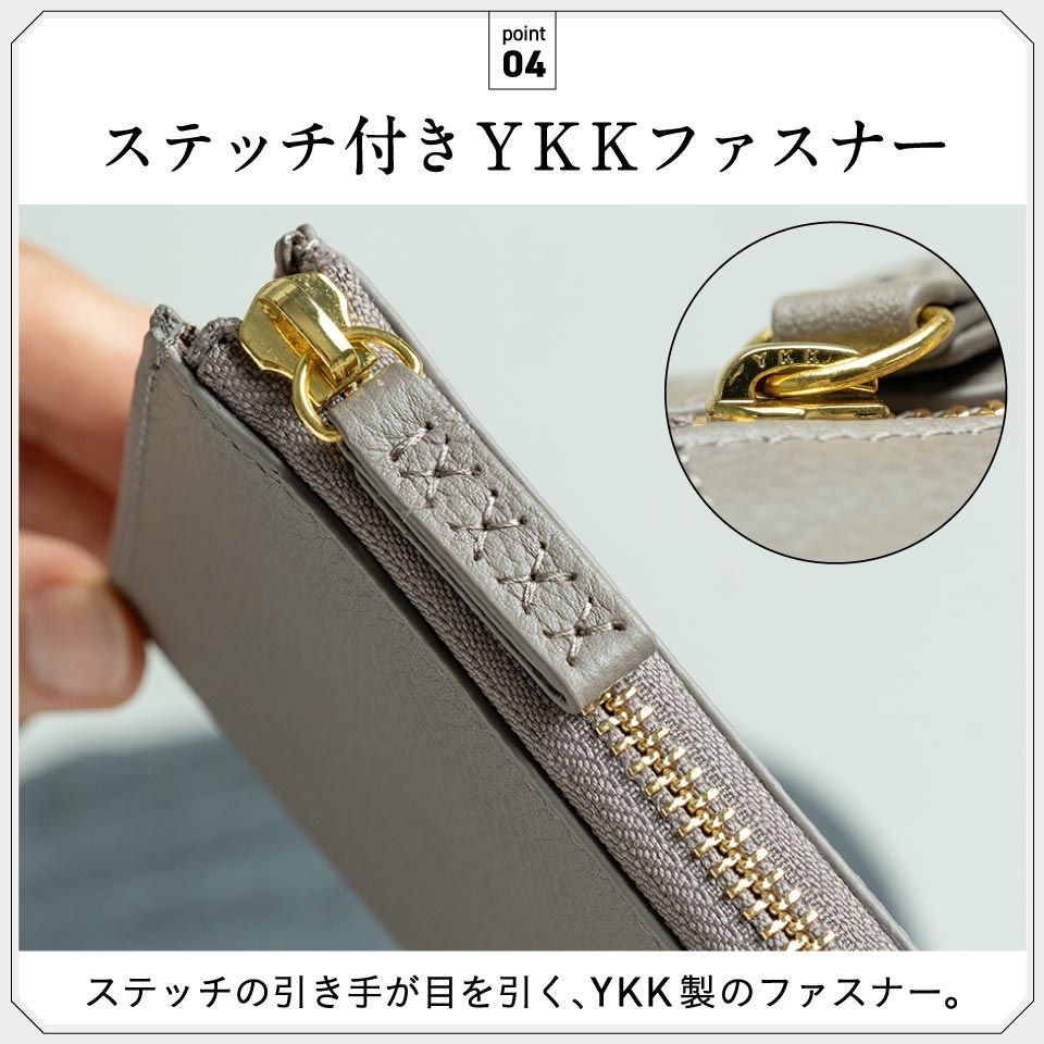 MURA 牛革 シュリンクレザー スキミング防止 YKK L字ファスナー長財布 (cs-21)