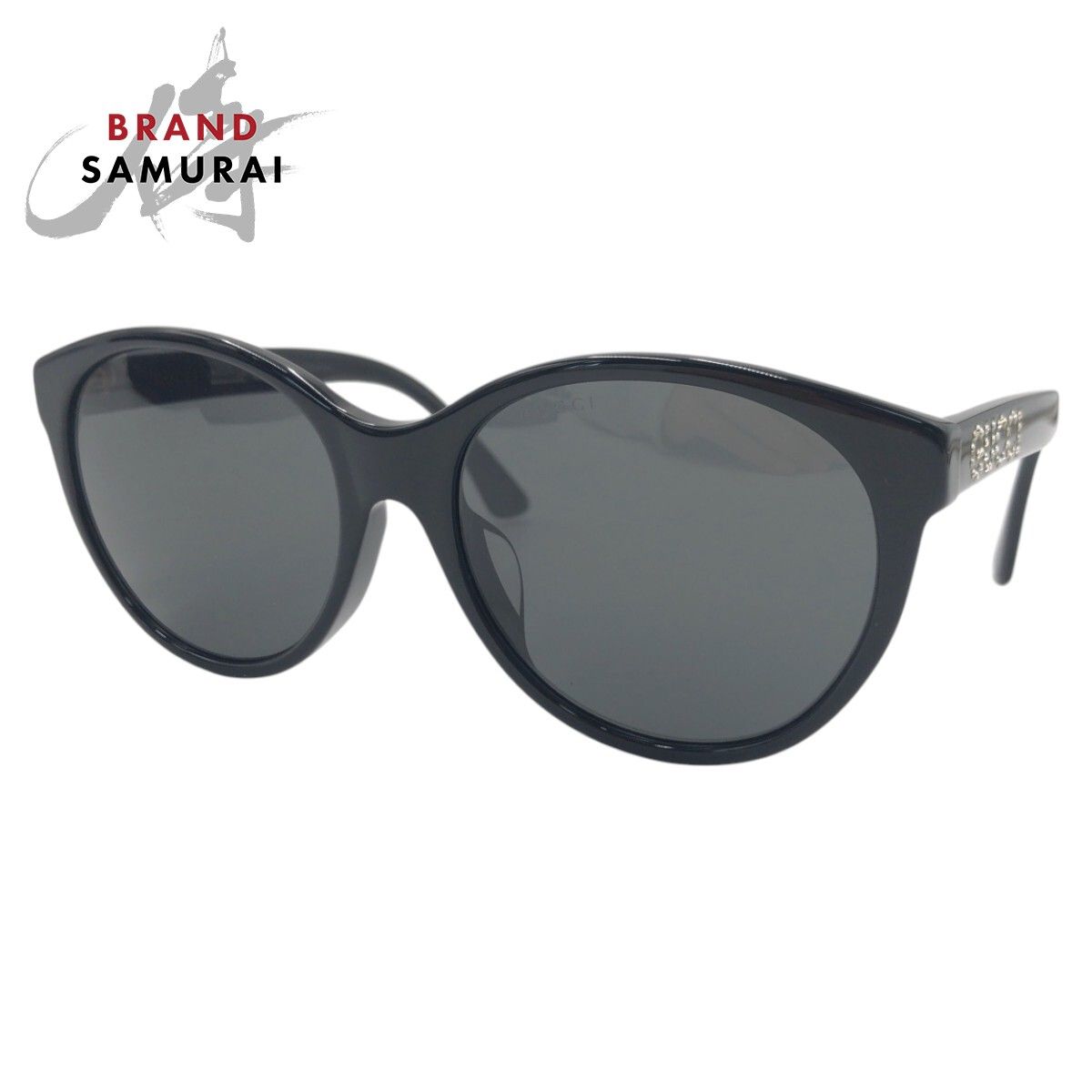 美品 GUCCI グッチ ラインストーン ブラック 黒 プラスチック GG0419