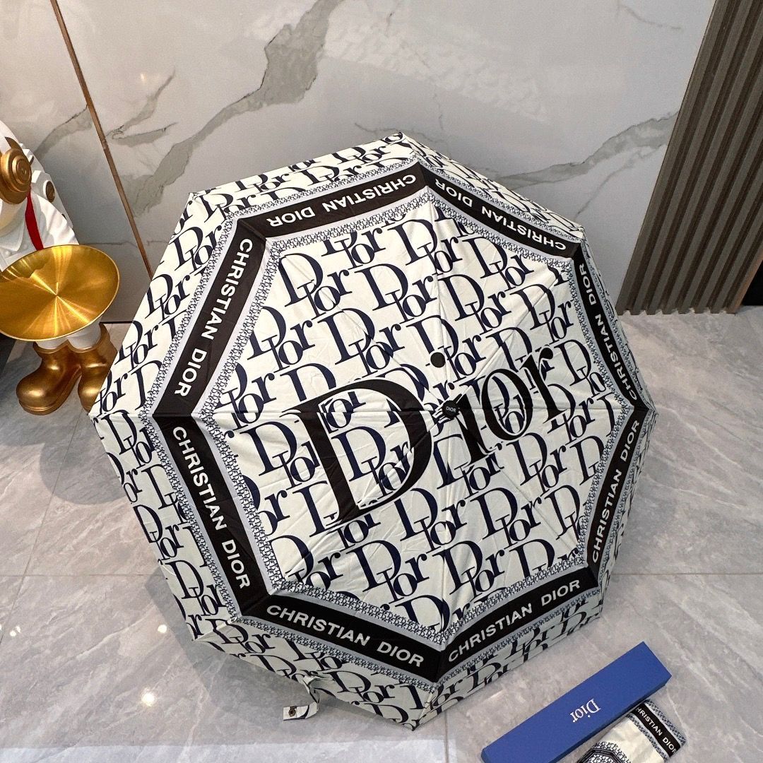美品】Dior トロッター柄 折りたたみ傘 ボタン式 日傘 - メルカリ