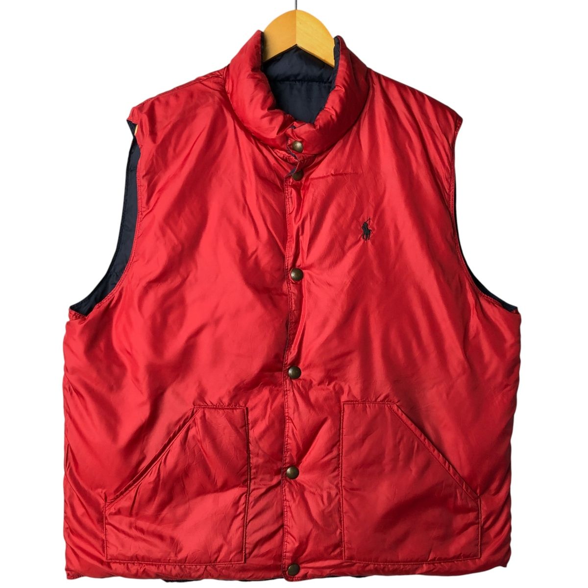 古着 ラルフローレン Ralph Lauren POLO RALPH LAUREN リバーシブル ダウンベスト メンズXL相当|eaa584618