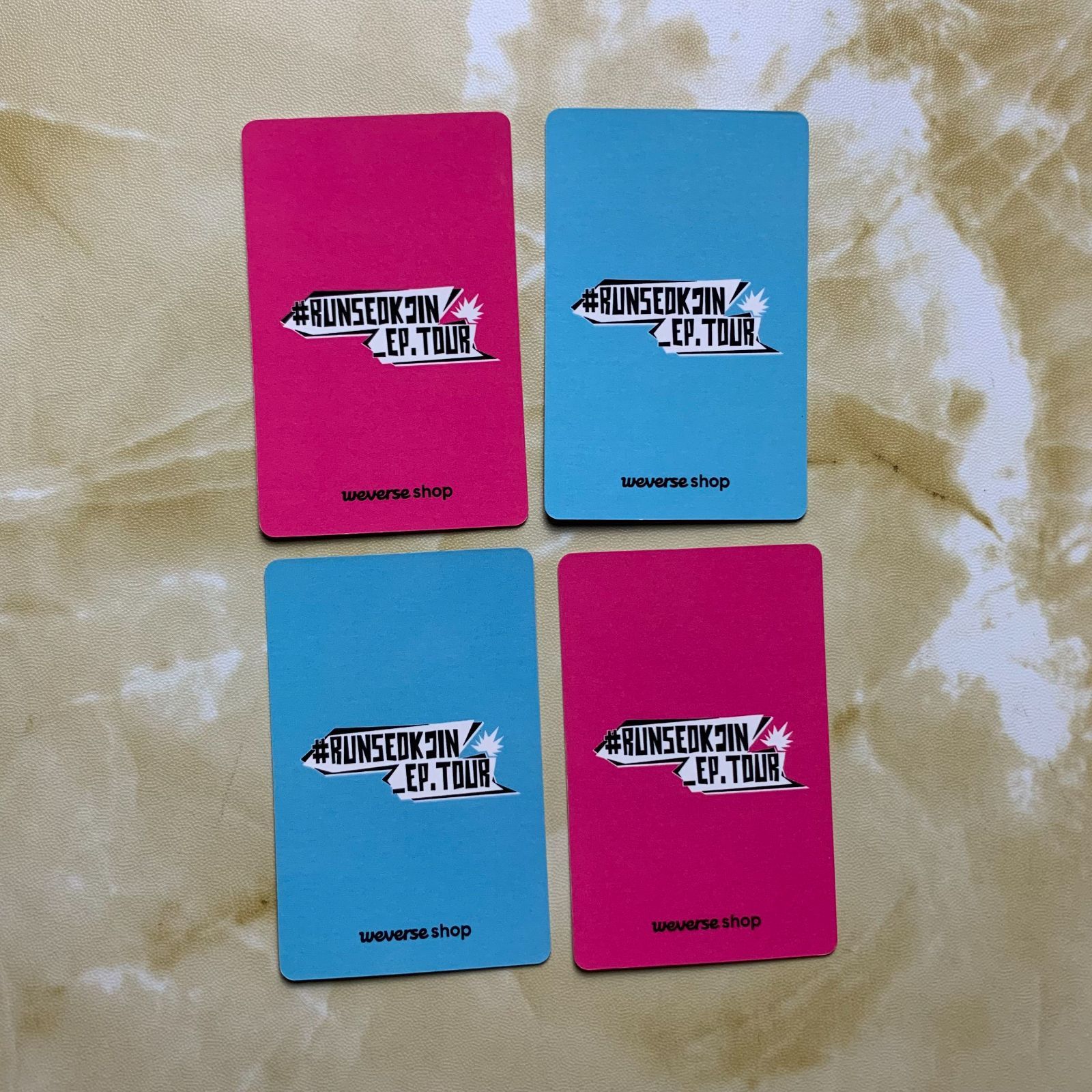 BTS 防弾少年団 韓国 JIN ジン RUNSEOKJIN_EP.TOUR ラキドロ 会場 トレカ 4枚セット4枚