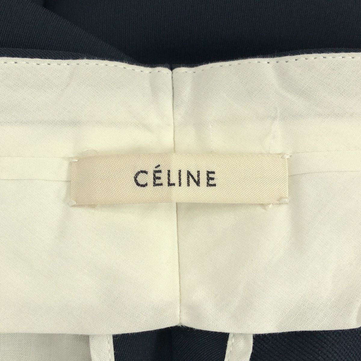 セリーヌ　CElINE　パンツ　フィービー 34 CELINE セリーヌ フィービー期 レーヨンシルクセンターステッチ