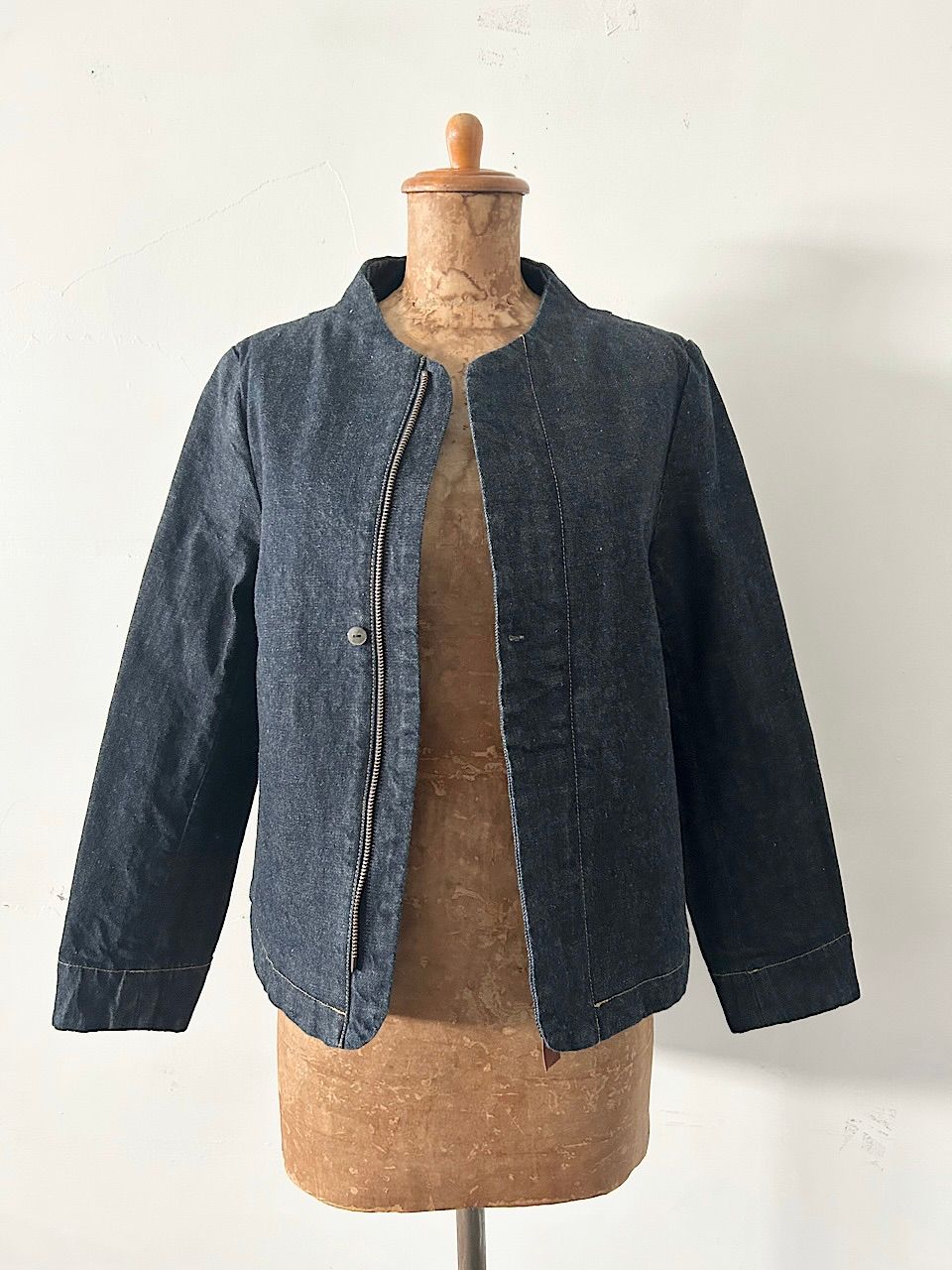 美品】PAL'LAS PALACE 13.5ozストレッチデニムボトル衿ブルゾン