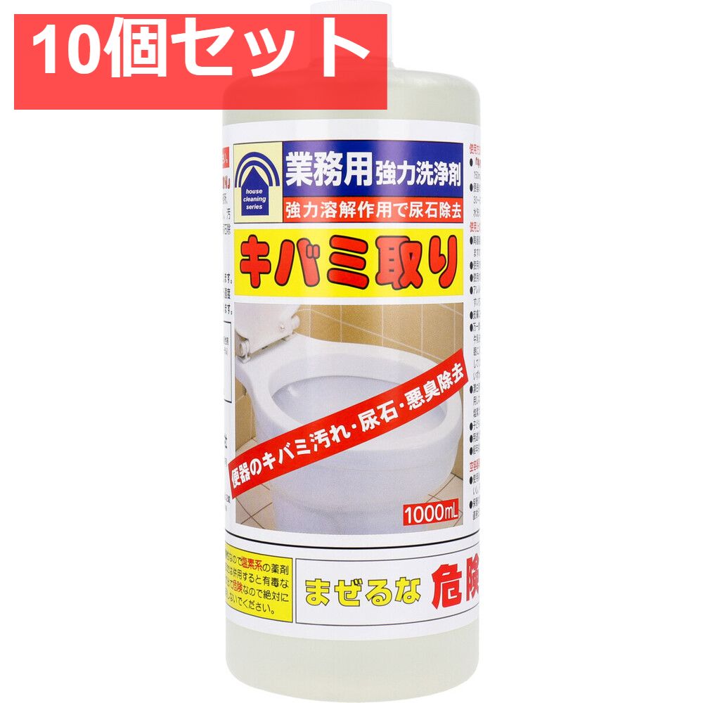 業務用強力洗浄剤 キバミ取り 1000mL 10個セット