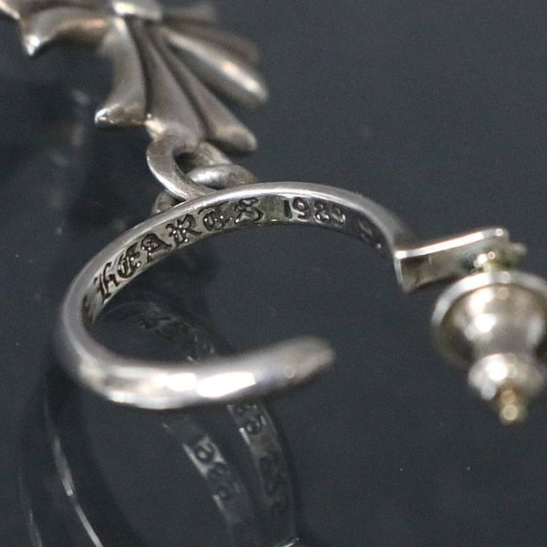 銀座店 クロムハーツ タイニー CHクロス フープ ピアス 92382 - メルカリ