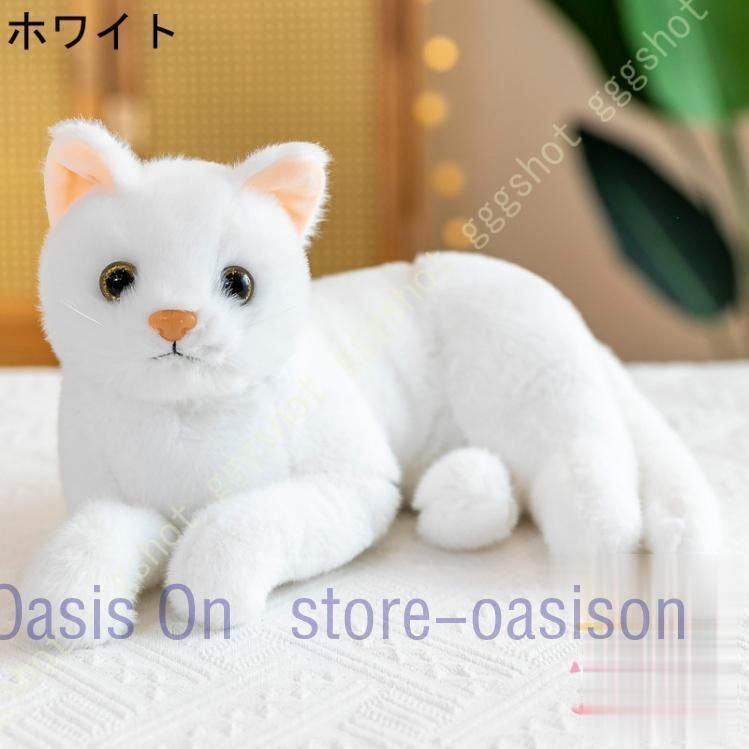 ホワイト猫型ぬいぐるみ 猫ぬいぐるみ「ねこにゃ」白 【受注制作】 : Ficorintanヤフー店