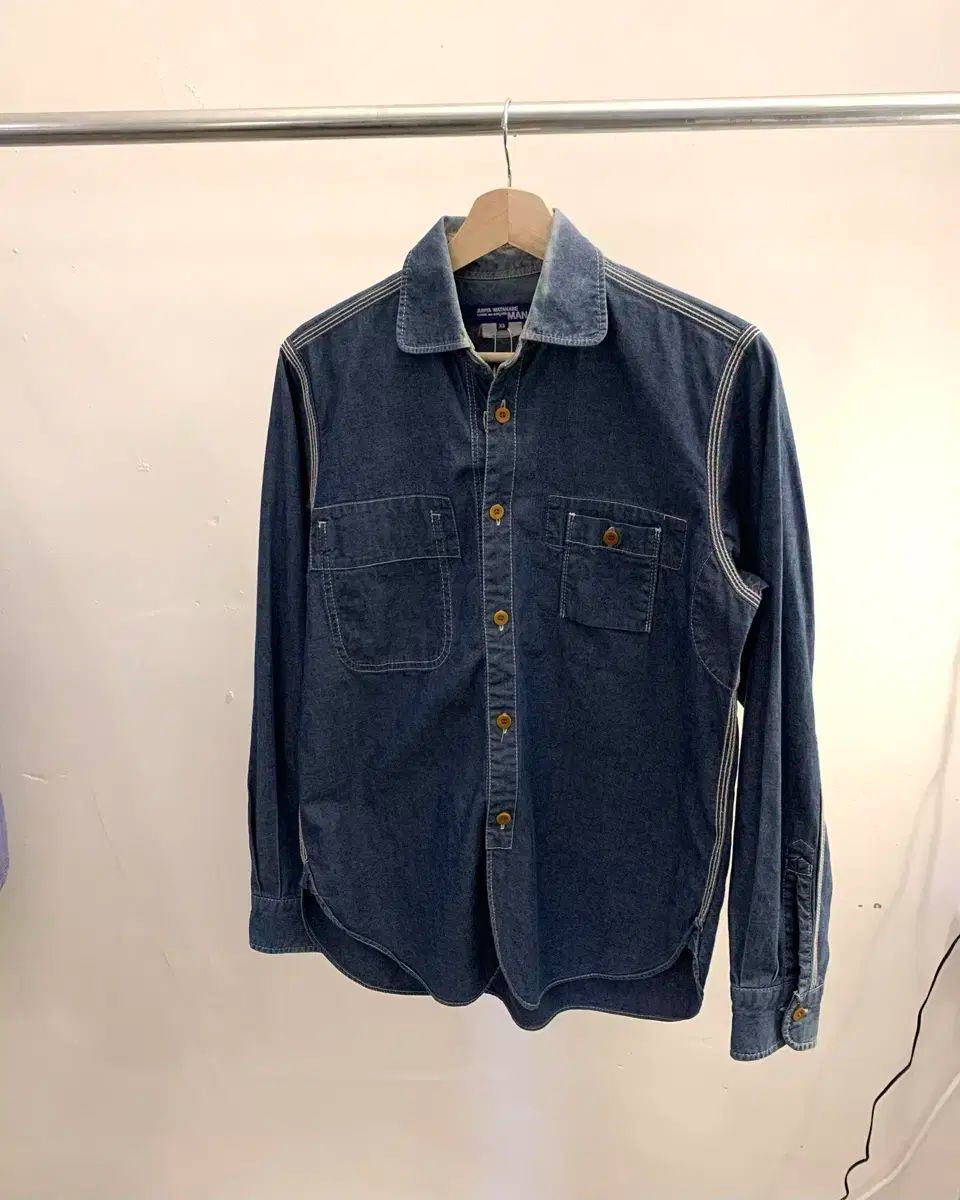 COMME des GARCONS コム デ ギャルソン がんりゅう ステッチ デニム シャツ