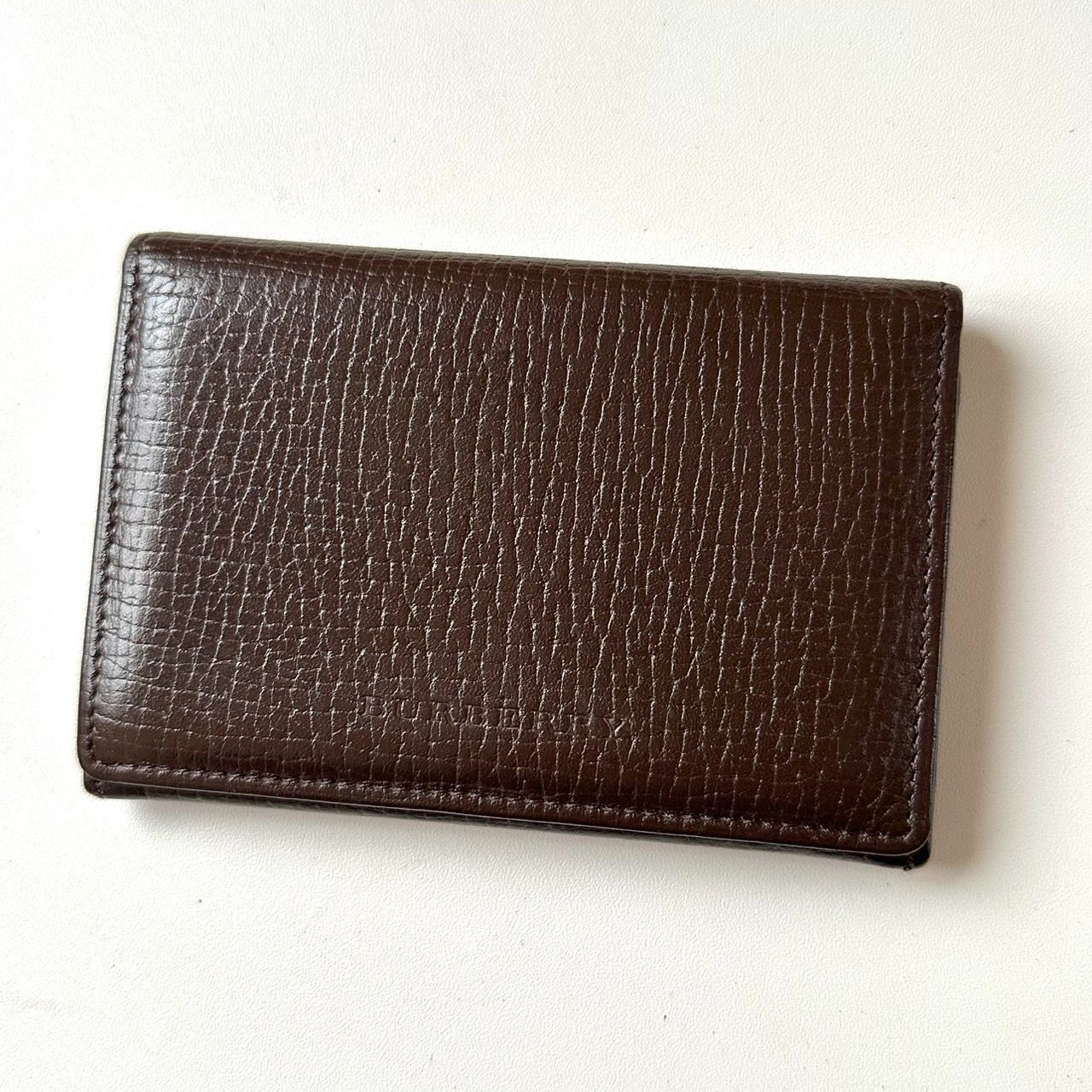 未使用✨BURBERRY ノバチェック　レザー　ケース　　ダークブラウン バーバリー BURBERRY 名刺入れ ノバチェック ダークブラウン Burberry