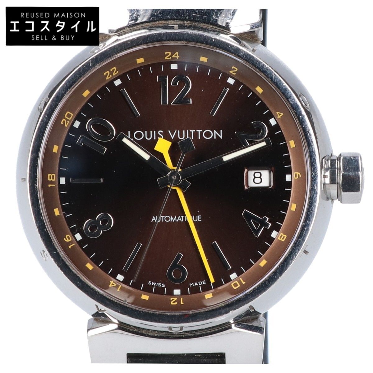 LOUIS VUITTON ルイヴィトン Q1131 タンブールGMT ラバーバンド オートマティック