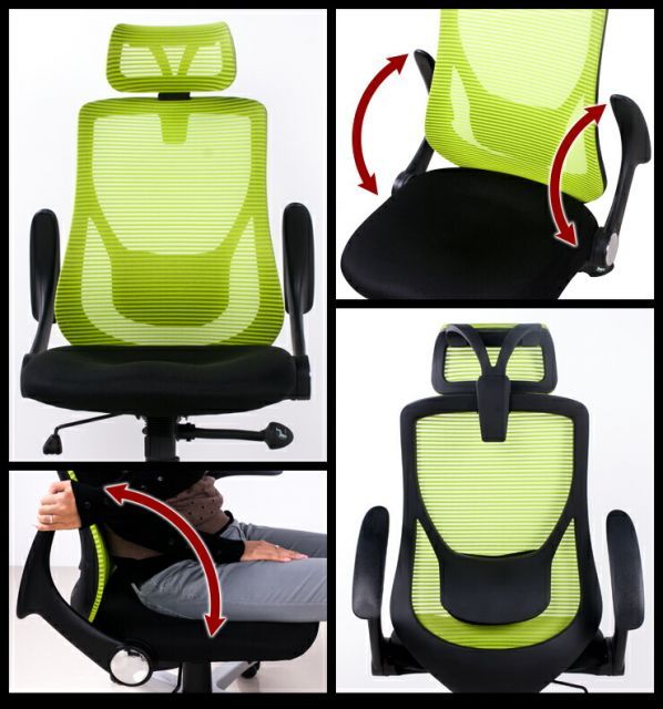 ワイン オフィスチェア メッシュ ハイバック ロッキング オフィス