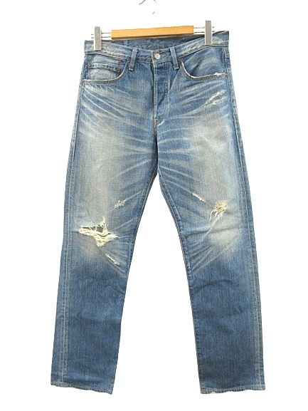 リーバイス Levi's 501 デニムパンツ ジーンズ ダメージ ブルー