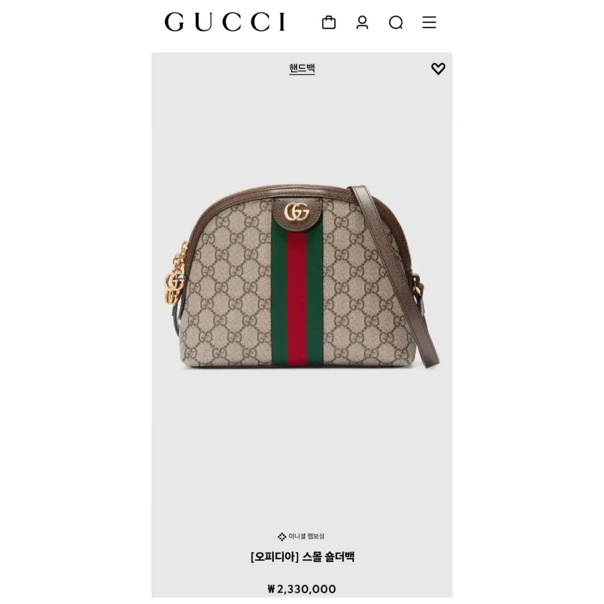 GUCCI グッチ オフィディア クロスボディバッグ