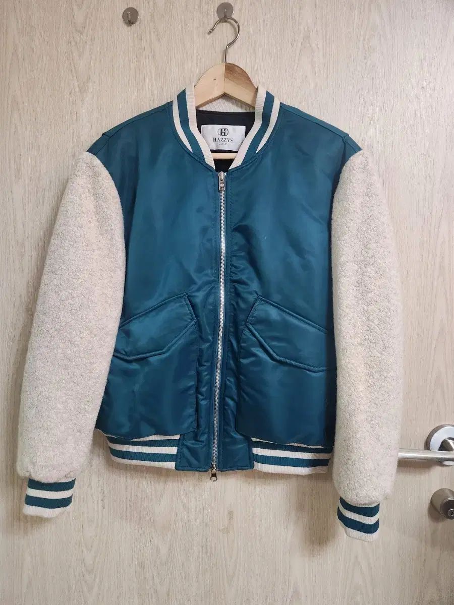 HAZZYS ヘジス ブルゾン アウター エメラルド フリース 袖 ジャケット