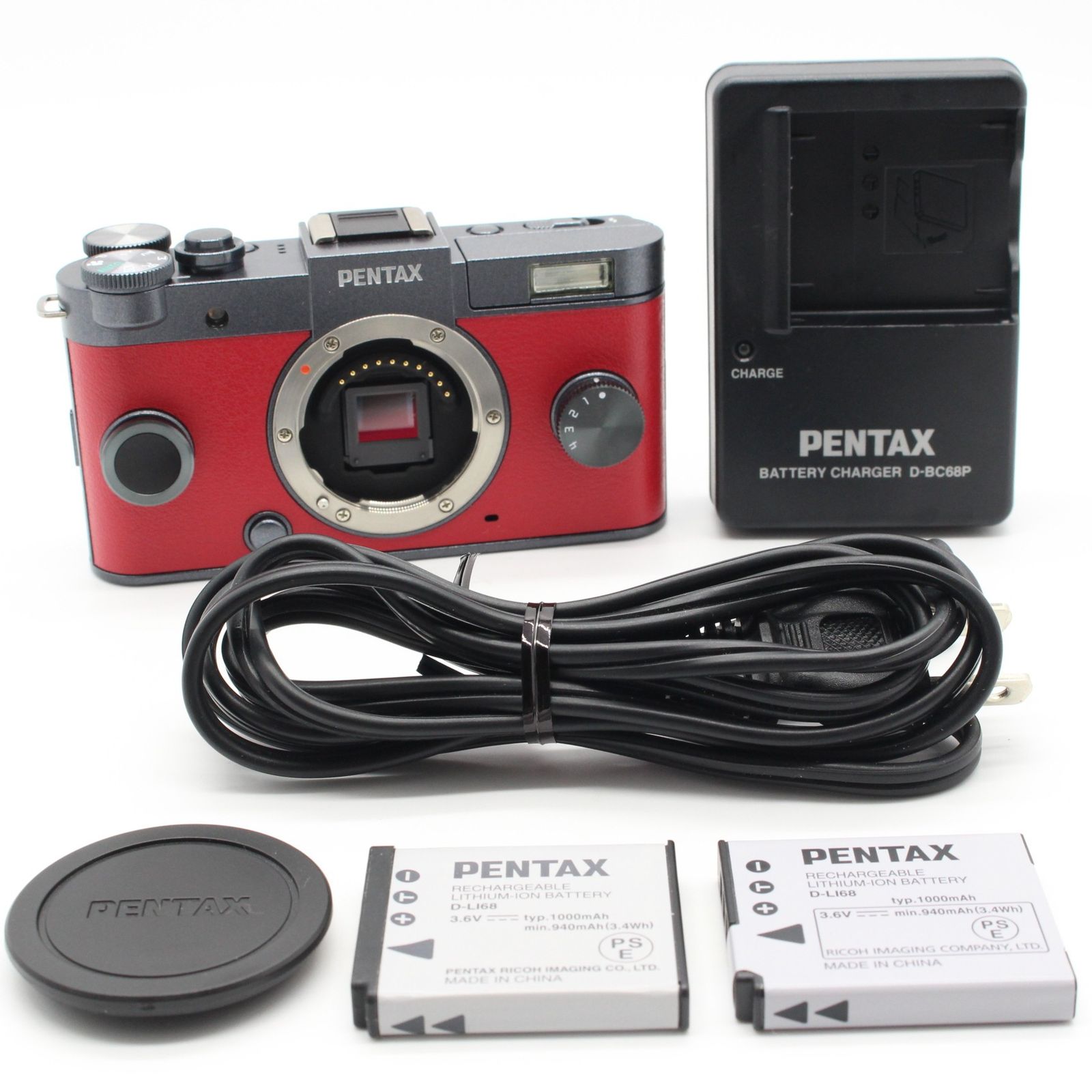 ☆美品☆ペンタックス PENTAX Q-S1 ボディガンメタル レッド×グレー
